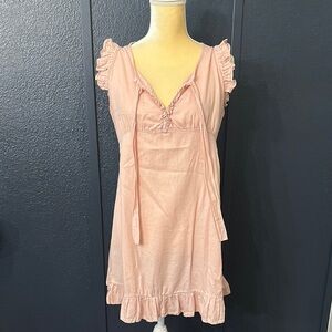 Stark X Pink Ruffled Sleeveless Dress SZ S